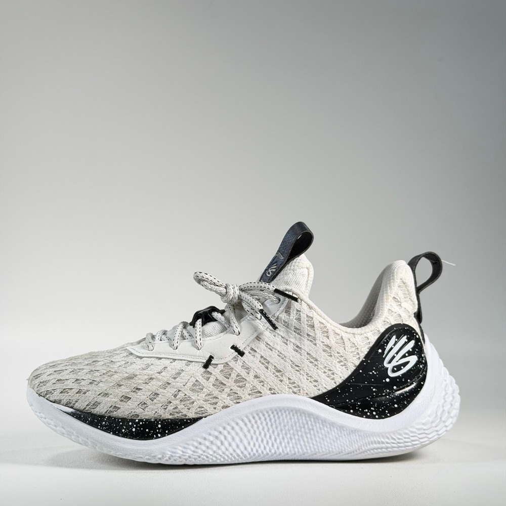Under Armour‎ Curry Flow 9 Mens 9.5 White Black Basketball Shoes